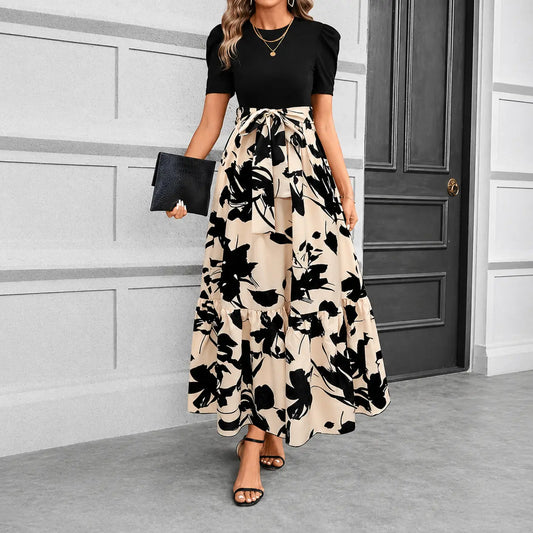 Elegant Women's Floral Maxi Dress - Casual Bohemian A-Line Long Dress for Summer Beach Vacations