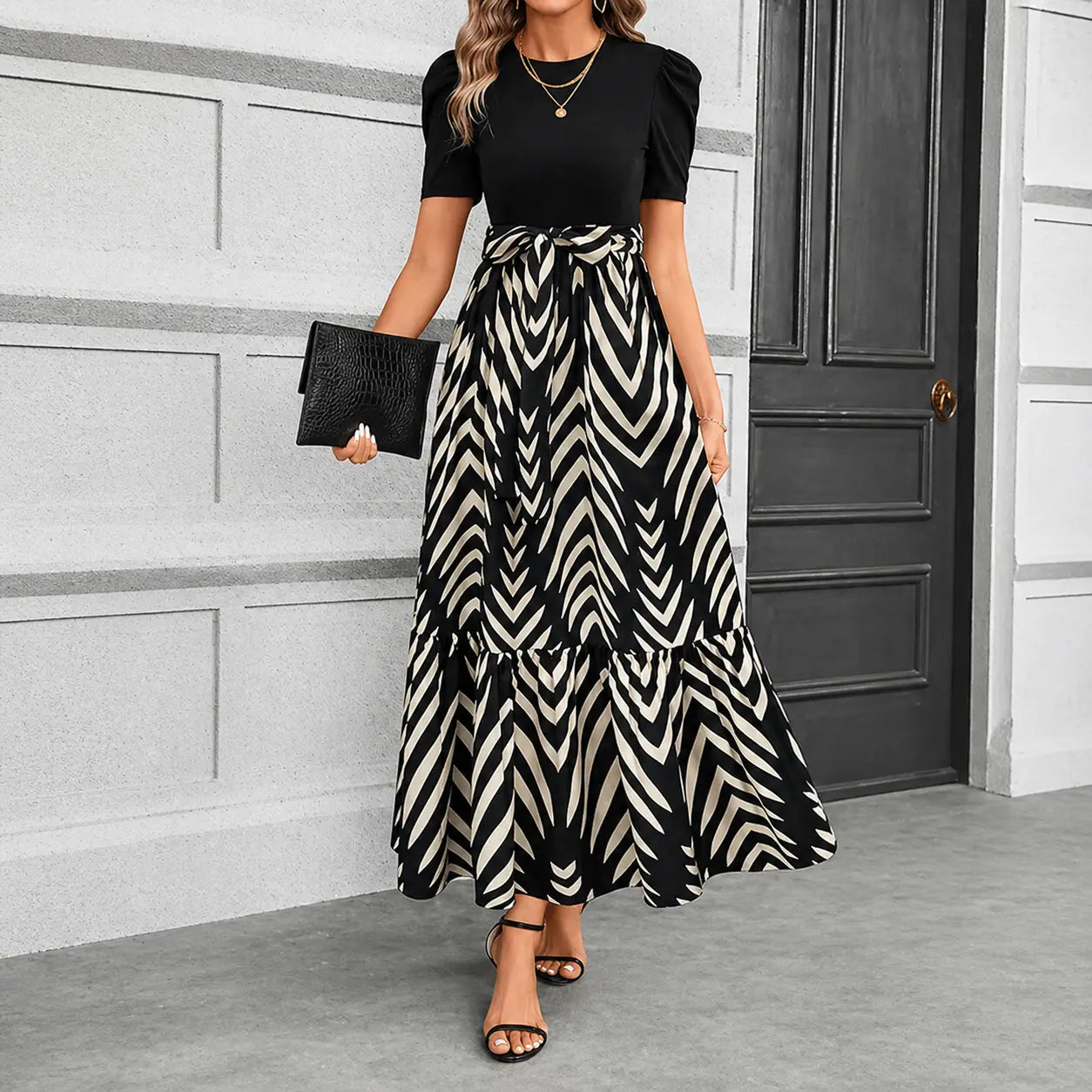 Elegant Women's Floral Maxi Dress - Casual Bohemian A-Line Long Dress for Summer Beach Vacations