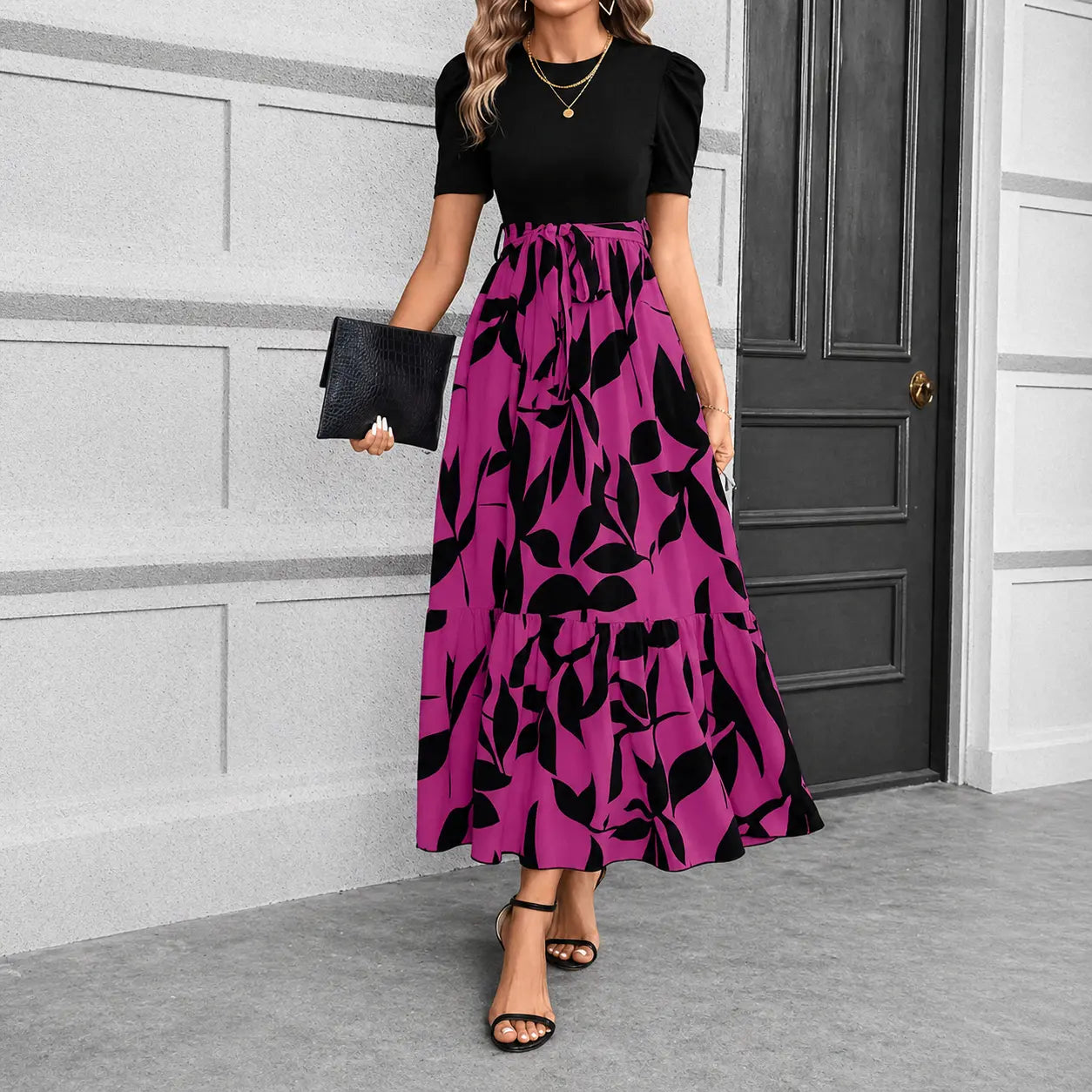 Elegant Women's Floral Maxi Dress - Casual Bohemian A-Line Long Dress for Summer Beach Vacations