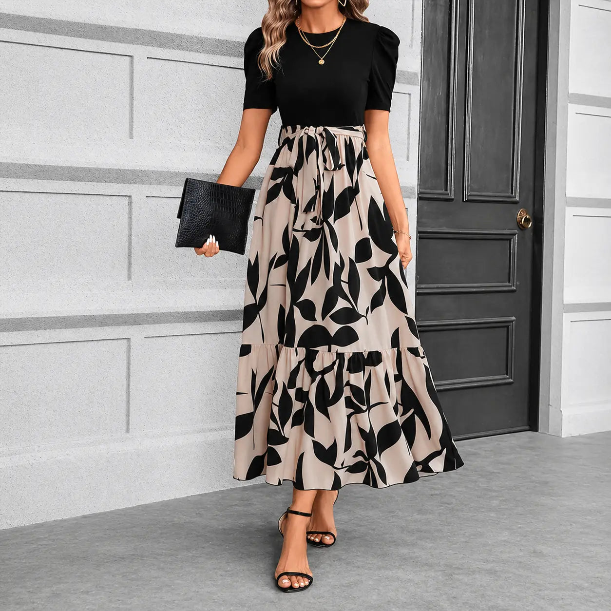 Elegant Women's Floral Maxi Dress - Casual Bohemian A-Line Long Dress for Summer Beach Vacations