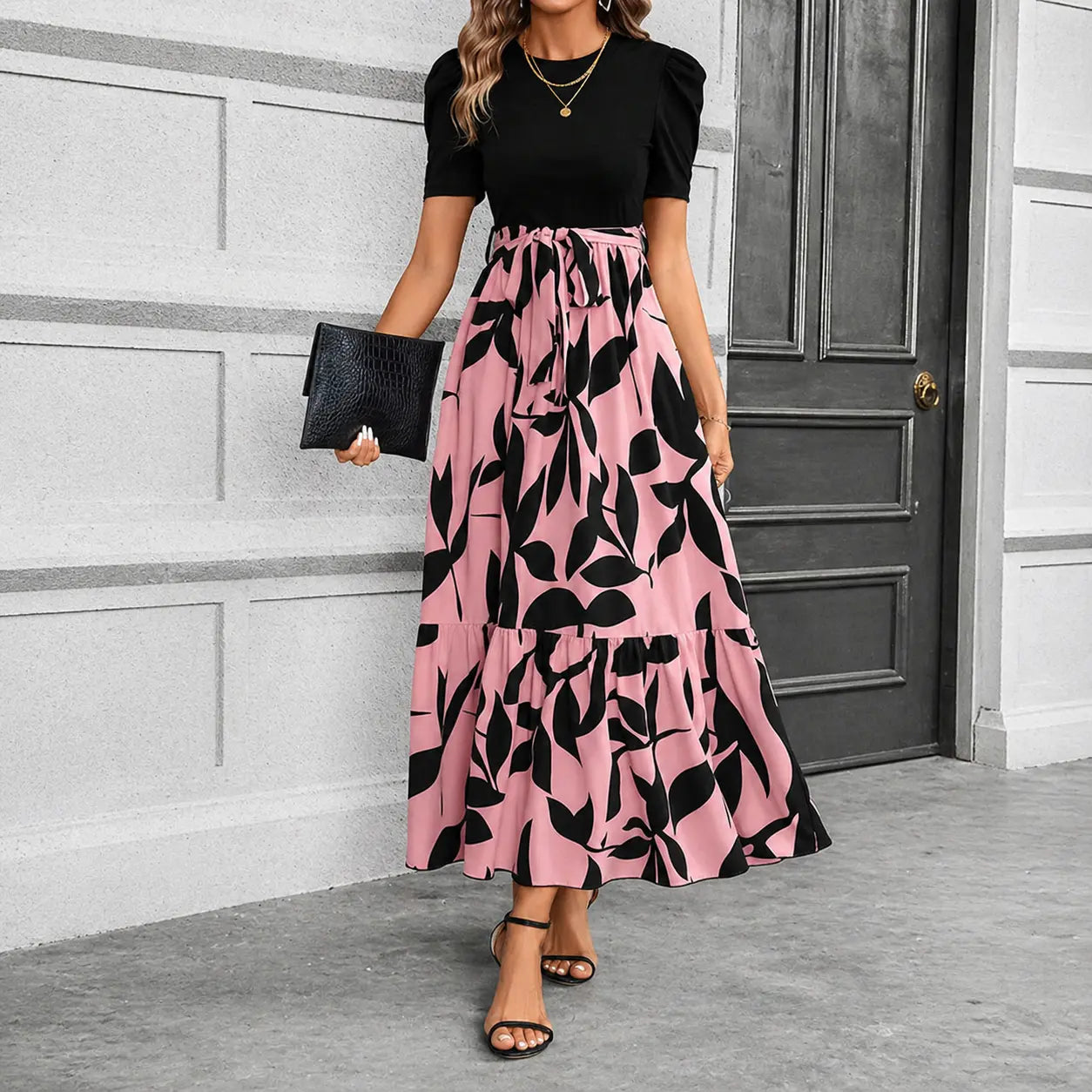 Elegant Women's Floral Maxi Dress - Casual Bohemian A-Line Long Dress for Summer Beach Vacations